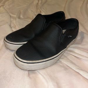 Vans faux leather material